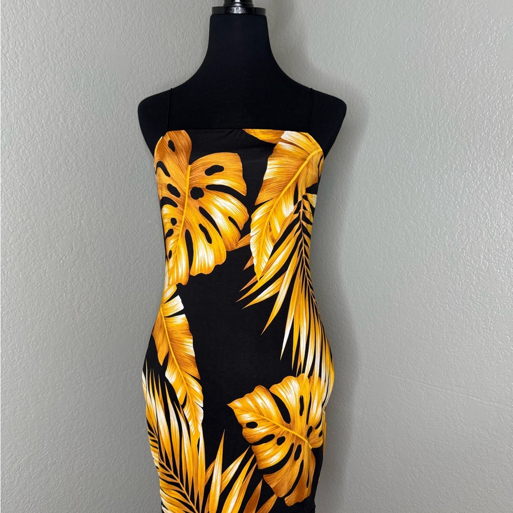 Gold and Black Bodycon Dress for Cocktail